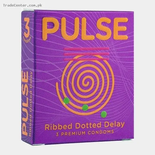 Pulse Ribbed Dotted Delay 3 Premium Condoms In Pakistan