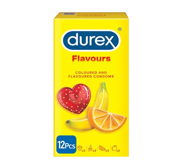 Durex Coloured Flavored Condoms 12 Condoms