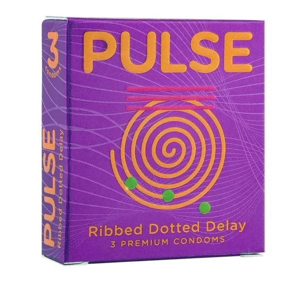 Pulse Ribbed Dotted Delay 3 Premium Condoms In Pakistan